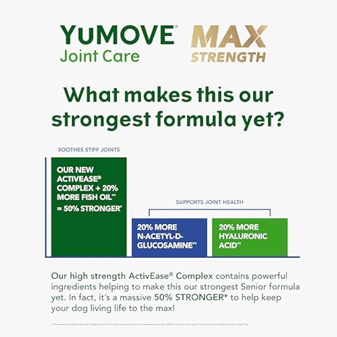 YuMOVE Max Strength Joint Supplement for Senior Dogs - 120 Tablets
