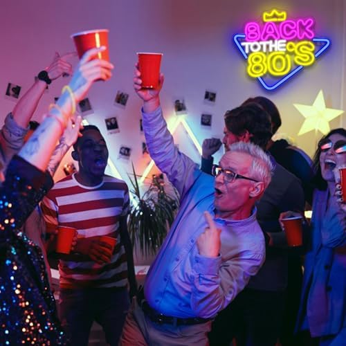 Back to The 80's Neon Sign | Dimmable LED Retro Wall Decor