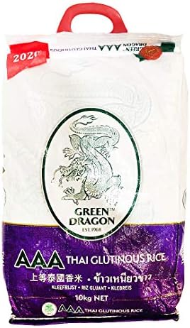 Green Dragon Thai Sticky Rice – Premium AAA Glutinous White Rice 10kg