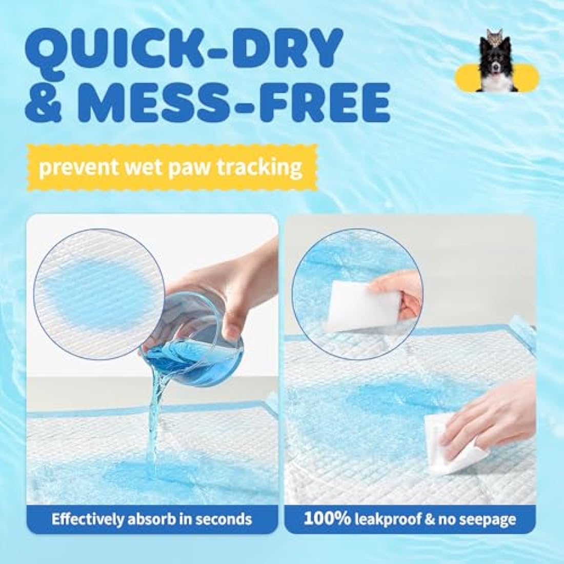 Powools Extra Large Puppy Pads | 100 Pack Leak-Proof Pee Pads (86x70cm)