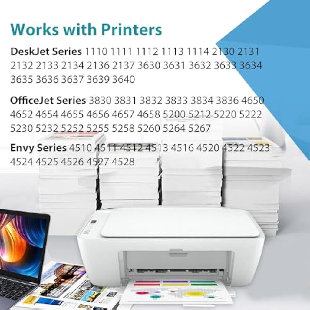 63XL Ink Cartridges for HP 63XL – Black & Color 3-Pack