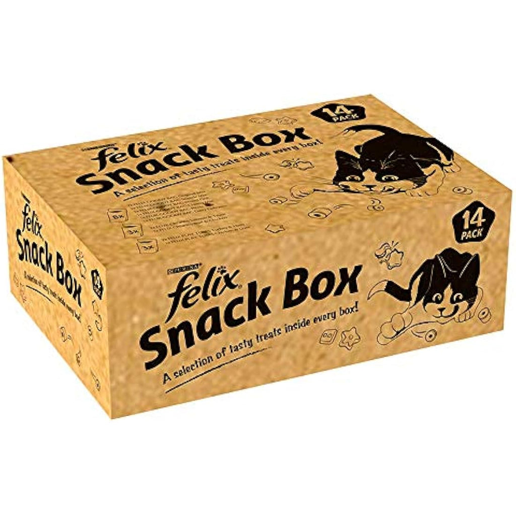 Felix Cat Treat Snack Box - Mixed Flavours & Textures (14 x 765g Packs)