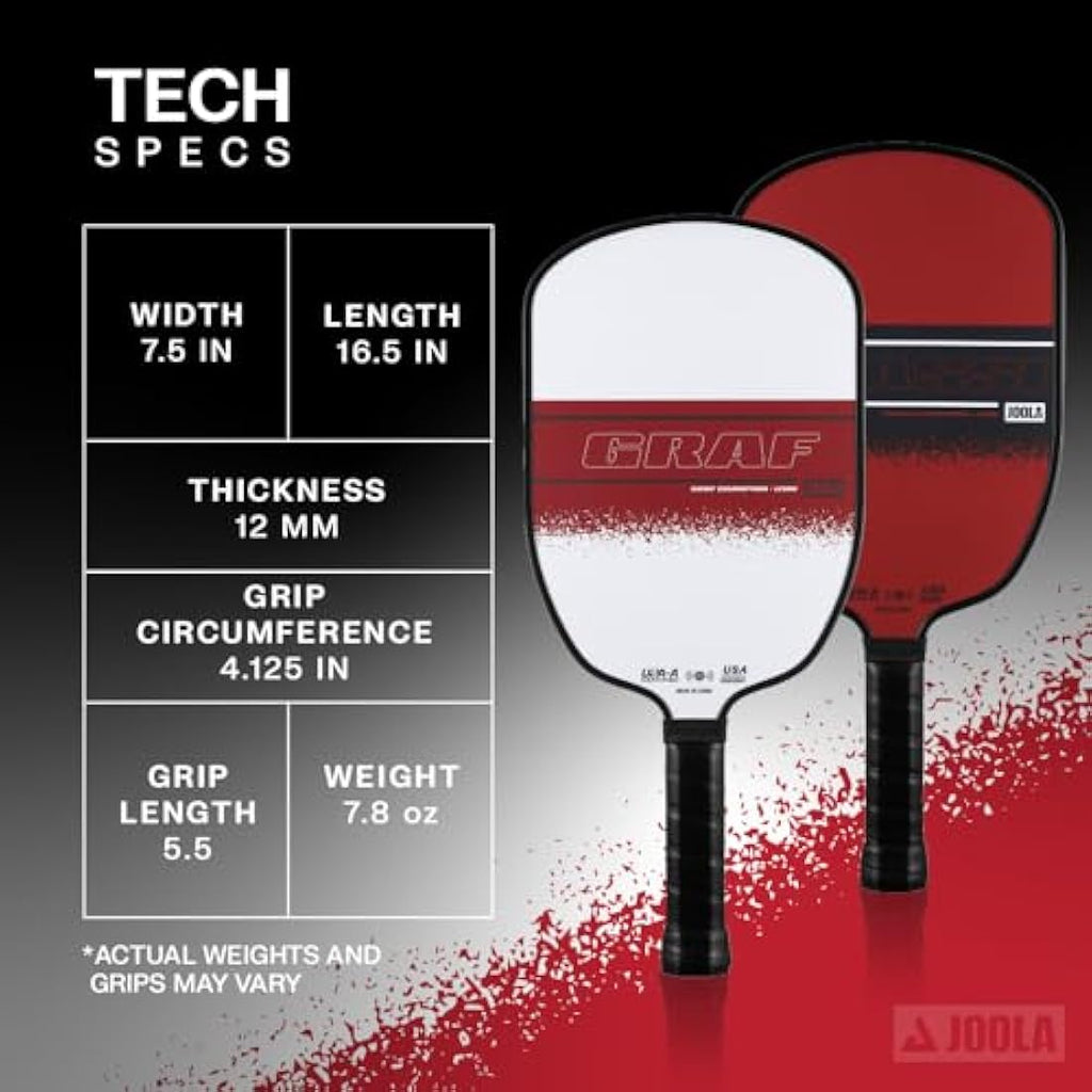 JOOLA Champion Agassi Pickleball Paddle - 12mm Sandblasted Surface