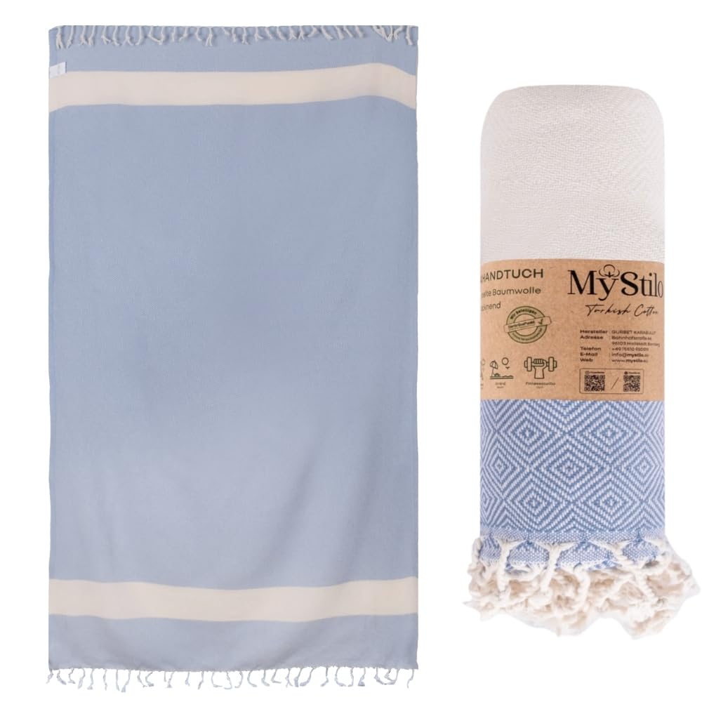 MyStilo Beach Towel XXL – 100x200cm Recycled Cotton Quick-Dry Hammam Towel