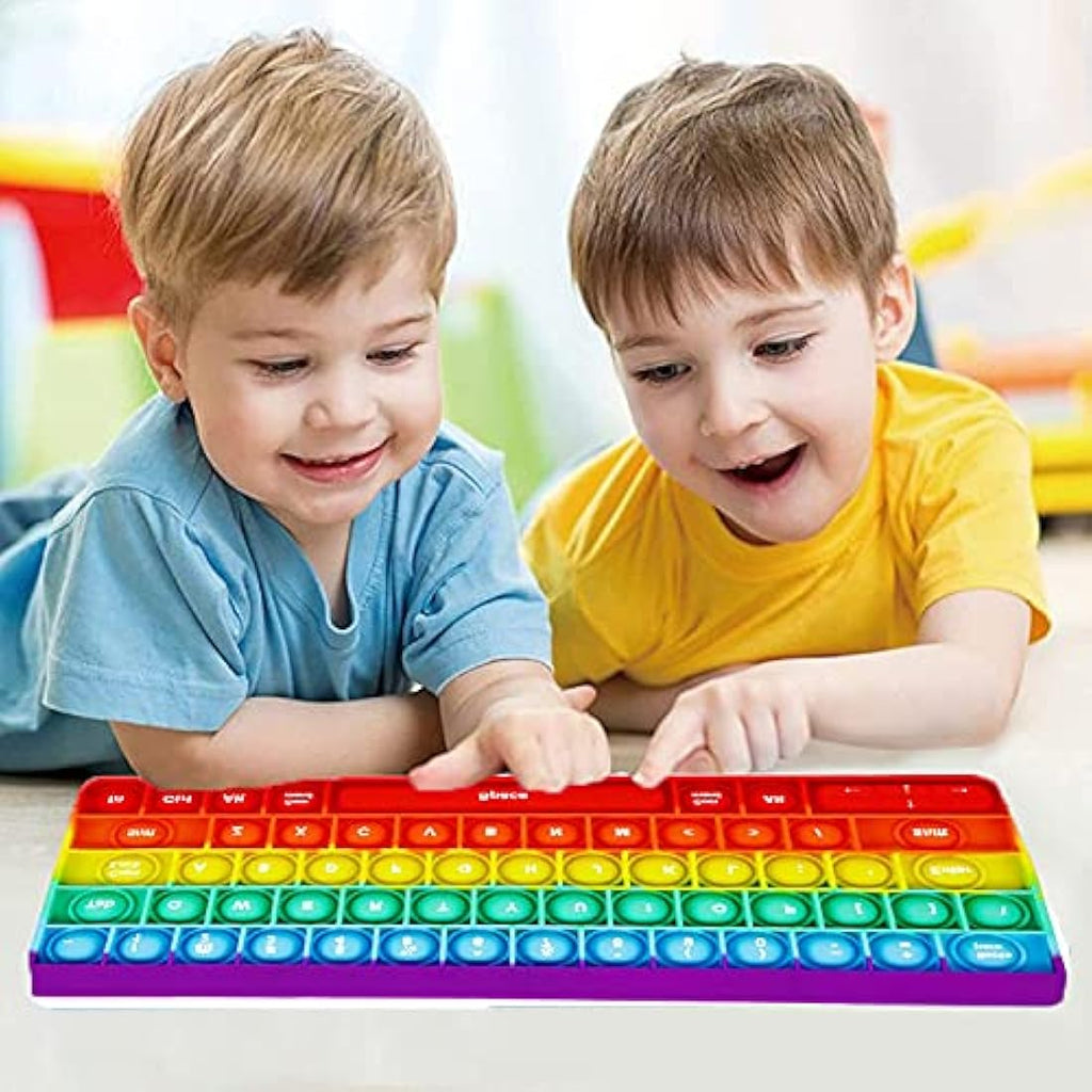 Rainbow Pop Keyboard Fidget Toy - Silicone Sensory Toy