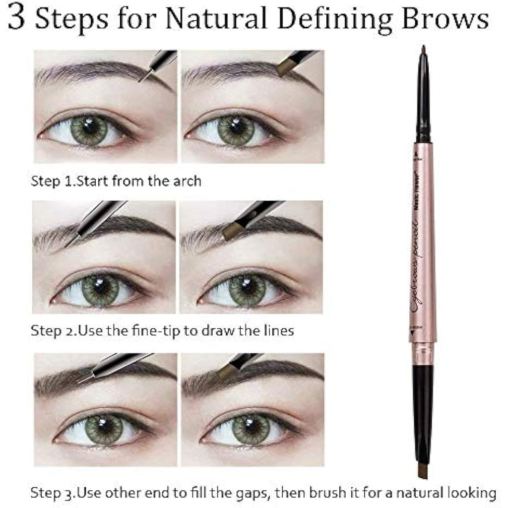 Double Ended Eyebrow Pencil - Waterproof & Retractable
