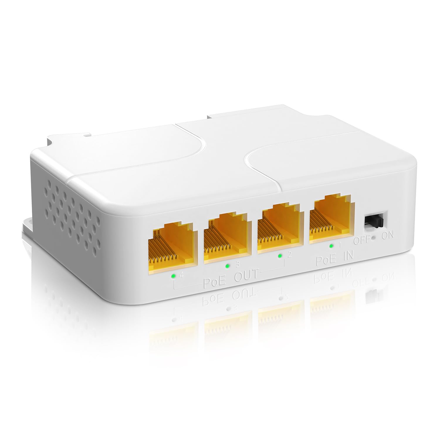 NICGIGA 3-Port PoE Extender for IP Cameras & APs - 100m Range