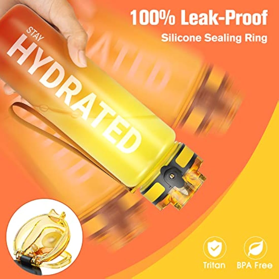Sahara Sailor Motivational Water Bottle | 1L Tritan BPA Free Leakproof