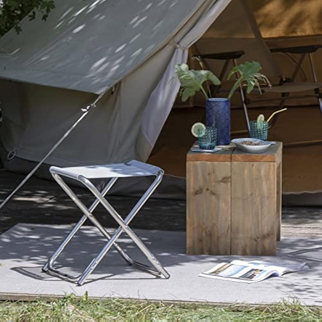 Lafuma Alu PI Folding Camping Stool – Lightweight Batyline Seigle II