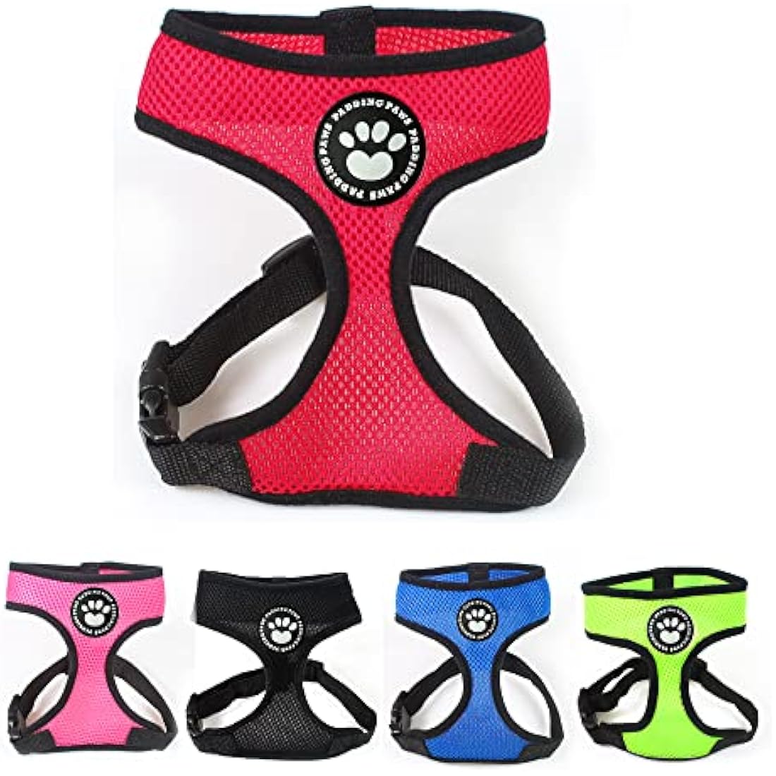 Waterproof Mesh Dog Harness – Adjustable No-Pull Vest, Red
