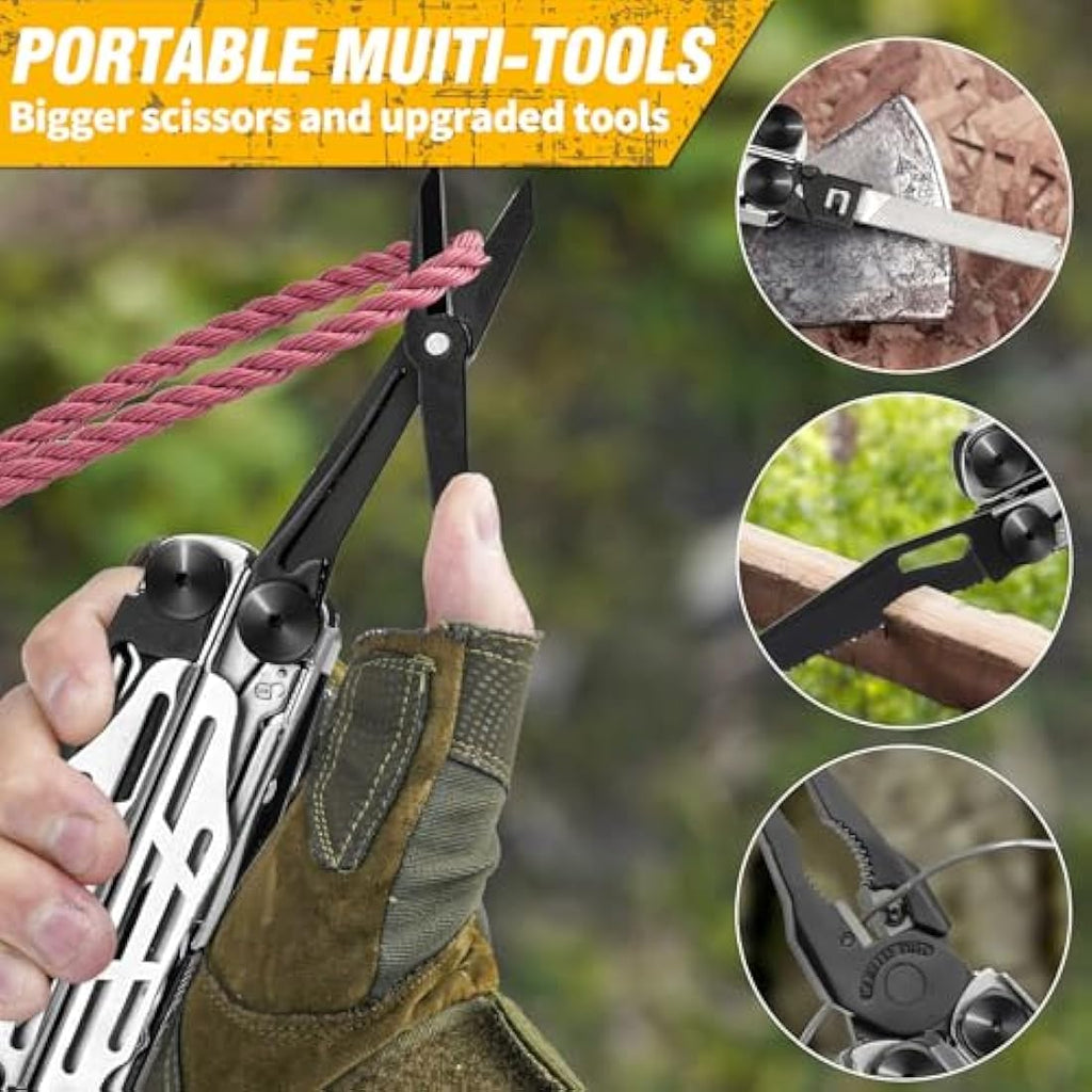 BIBURY 31-in-1 Multitool Pliers | Stainless Steel EDC Tool with Scissors