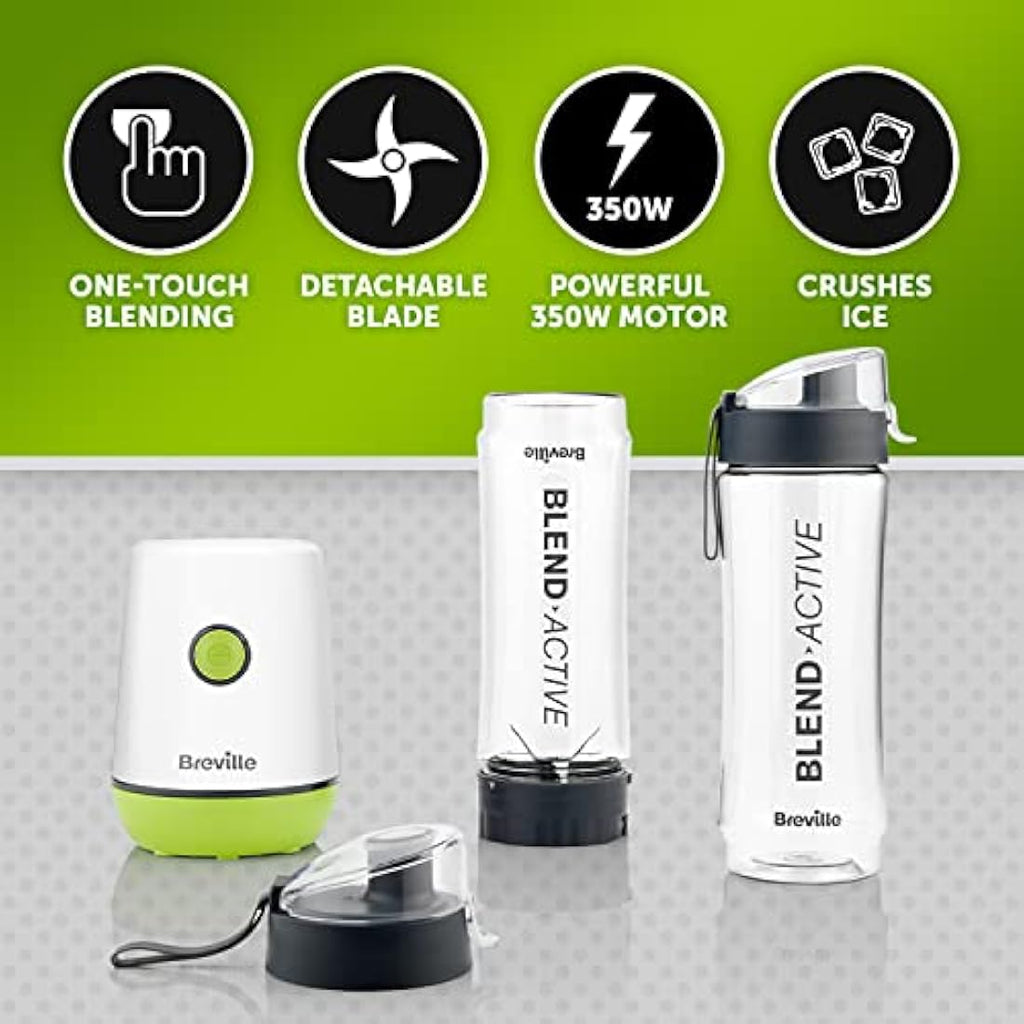 Breville Blend Active Personal Blender | 350W Smoothie Maker | 2 Bottles