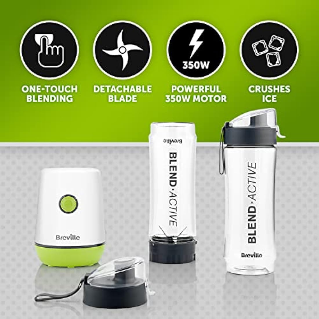 Breville Blend Active Personal Blender | 350W Smoothie Maker | 2 Bottles