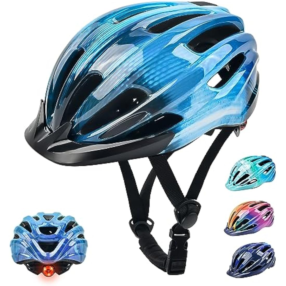 Kids Bike Helmet | LED Safety Light | Lightweight 50-57cm