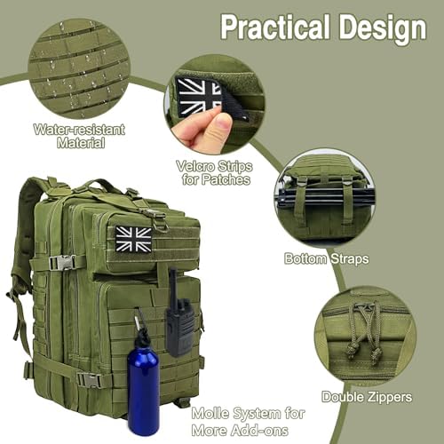 Jolof Store Tactical Military Backpack | 45L Large 3 Day Assault Pack