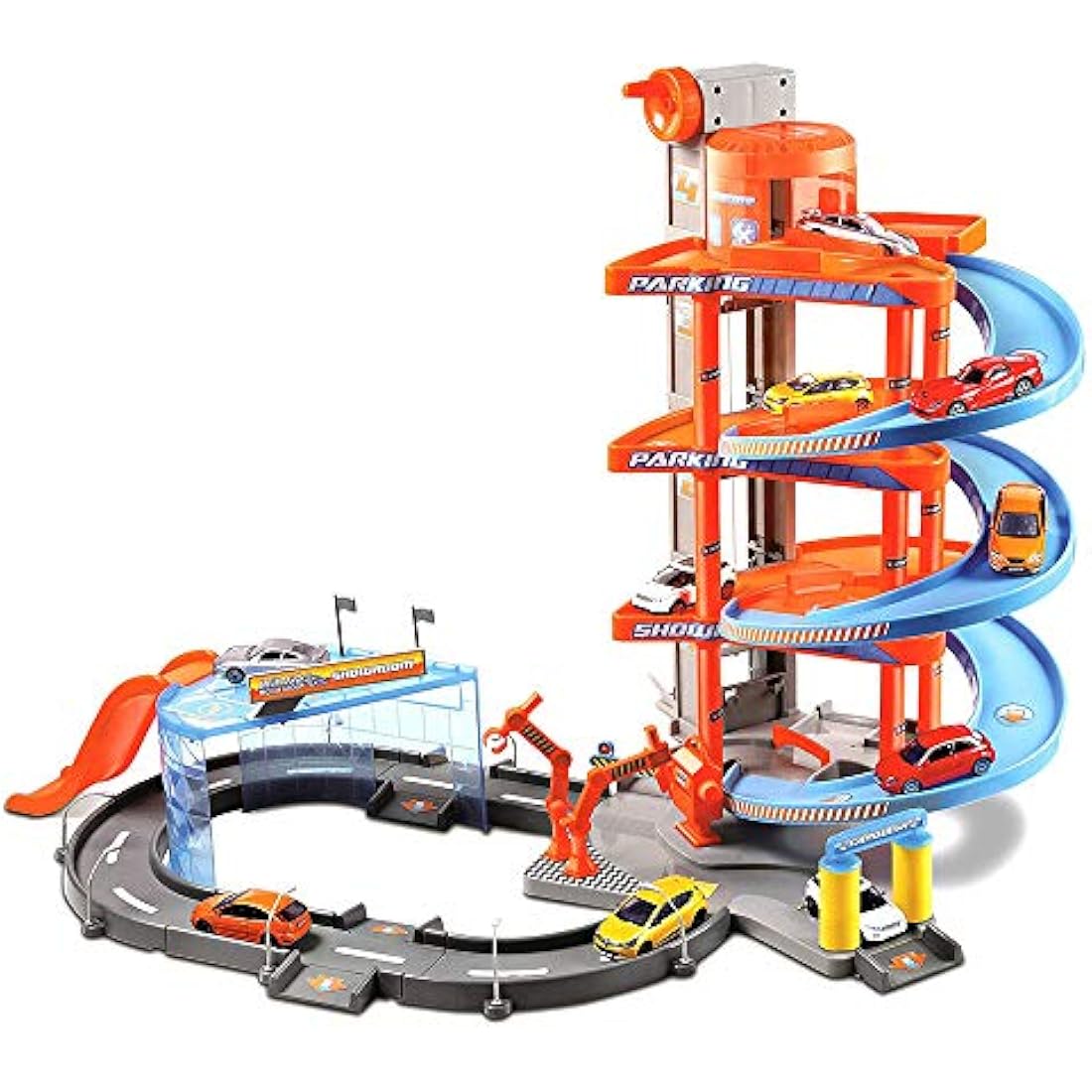 Bburago Street Fire Mega Dealer Showroom Garage - 1:43 Diecast Playset