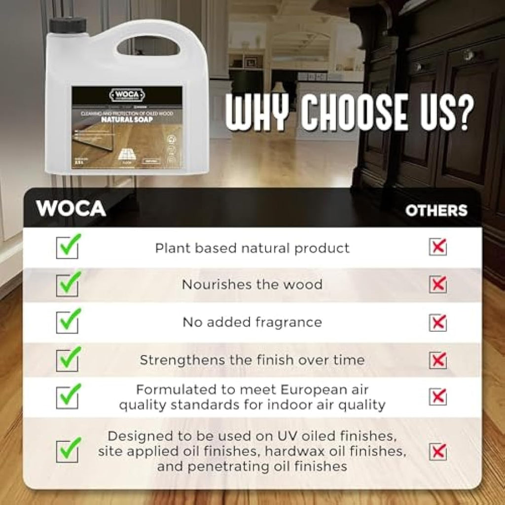 WOCA Natural Soap | Concentrated Wood Cleaner for Oiled Floors | 2.5L
