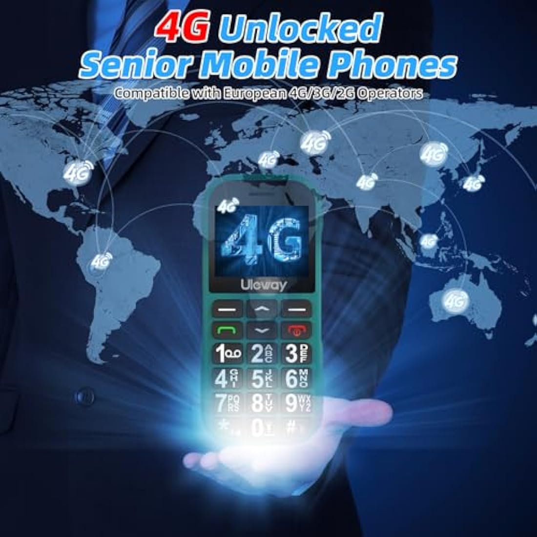 Jolof Store 4G Big Button Mobile Phone for Elderly | SOS & USB-C Dock
