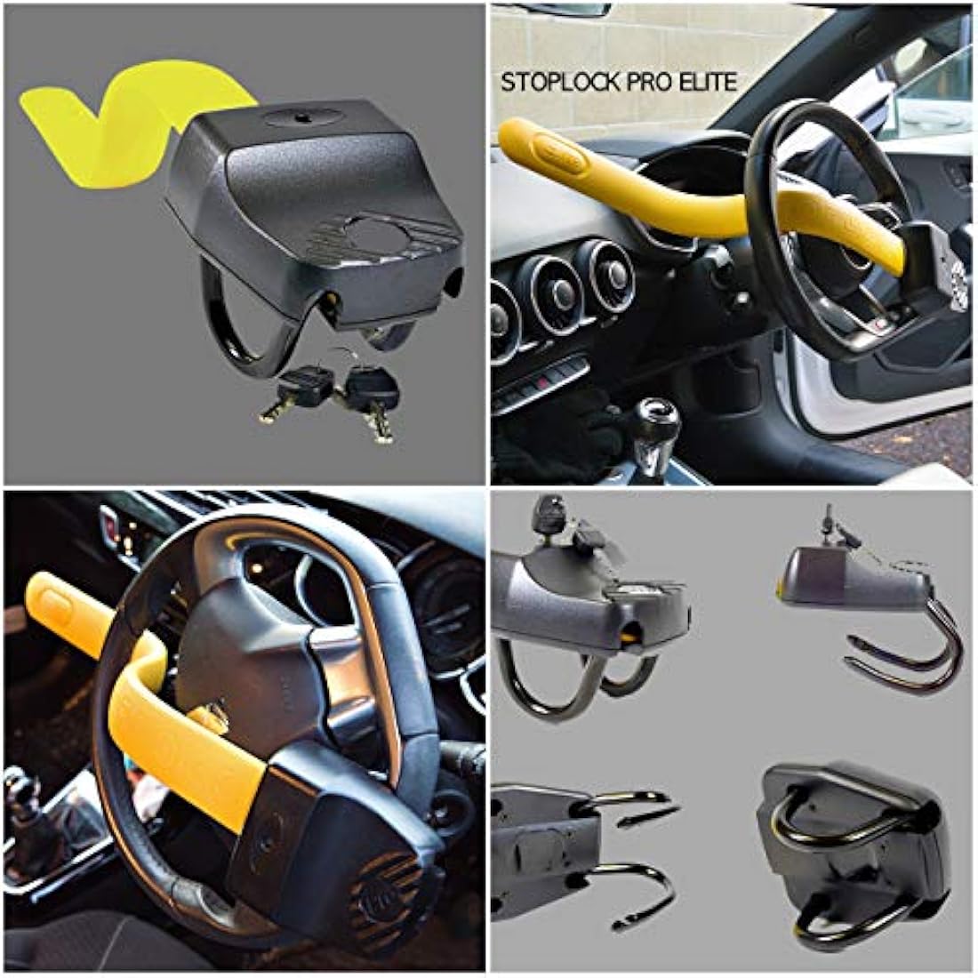Stoplock Pro Elite Steering Wheel Lock – Heavy Duty Anti-Theft Bar