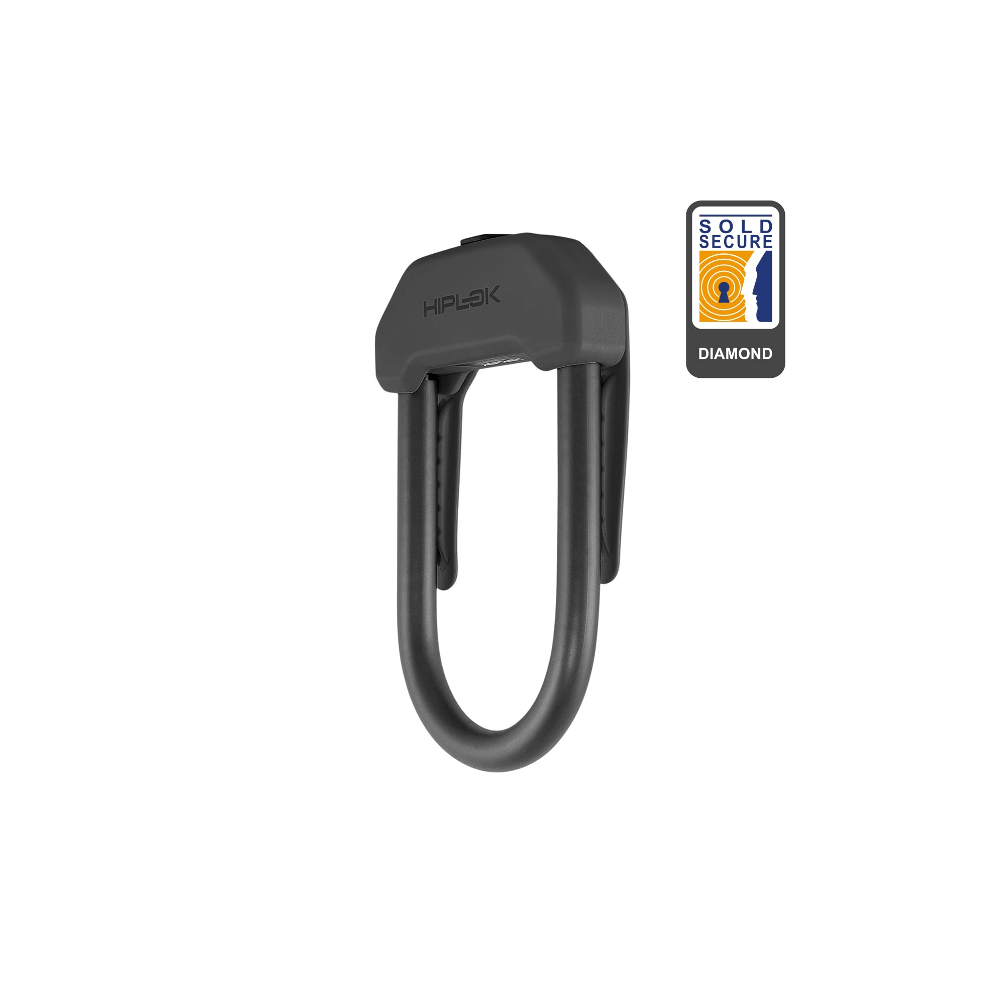 Hiplok DX Bike D Lock – Sold Secure Diamond 14mm Steel Shackle, Black