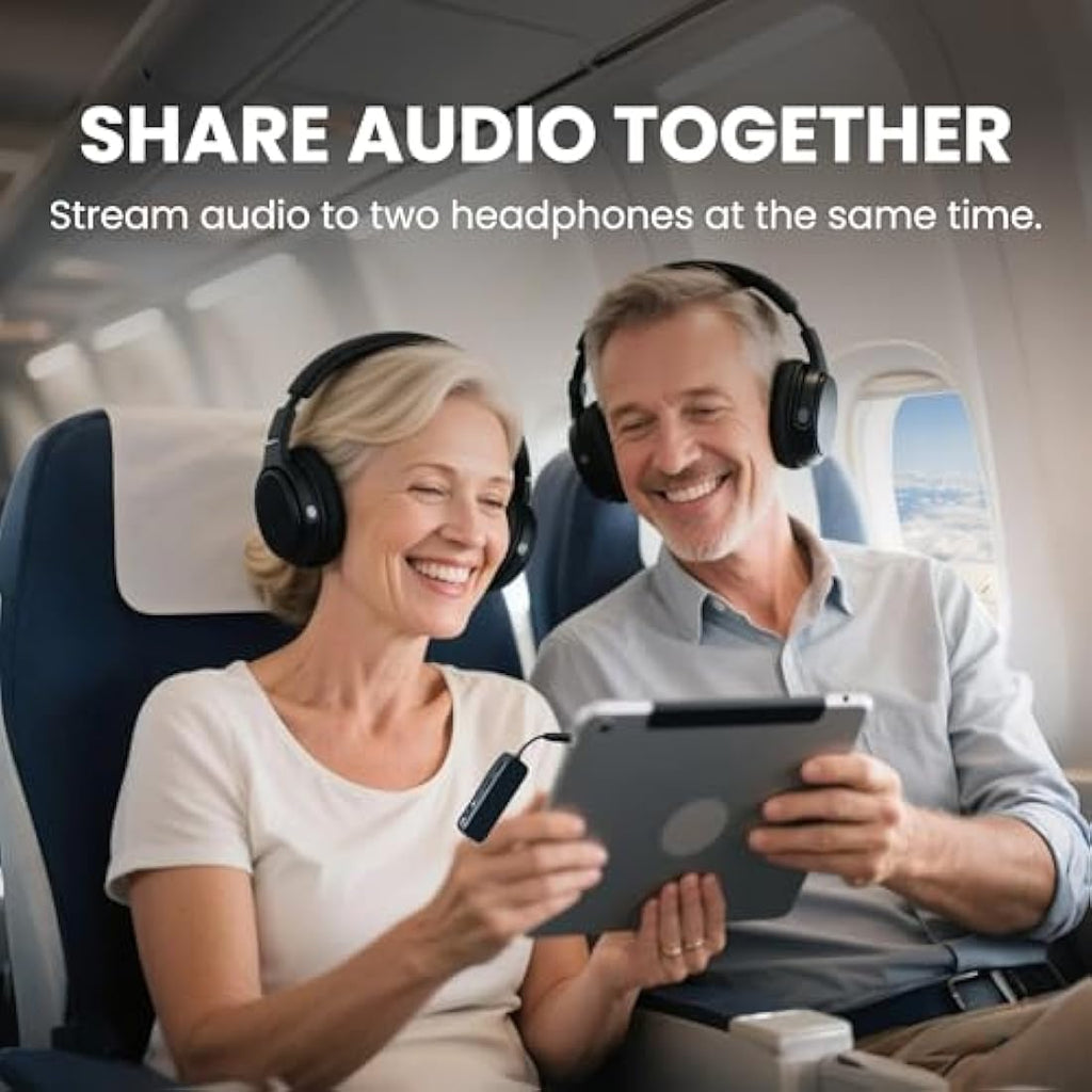 Avantree Relay Bluetooth 5.3 Airplane Adapter | Dual Audio Transmitter