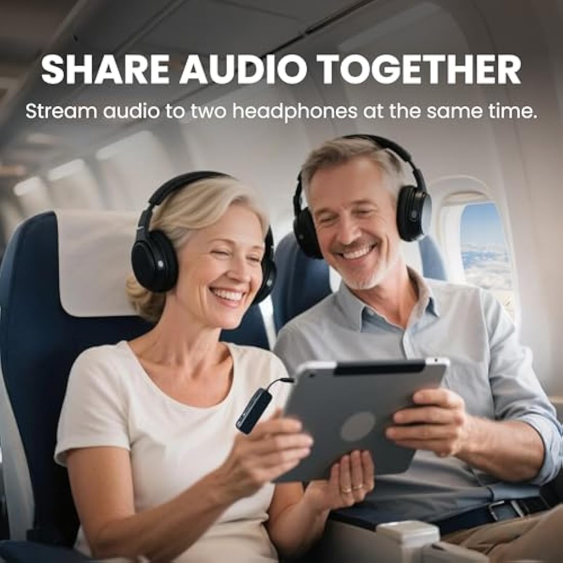 Avantree Relay Bluetooth 5.3 Airplane Adapter | Dual Audio Transmitter