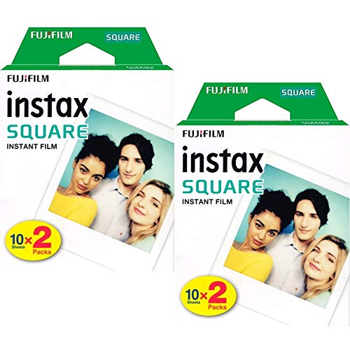 Fujifilm Instax Square Instant Film - 40 Shots White with Wall Album
