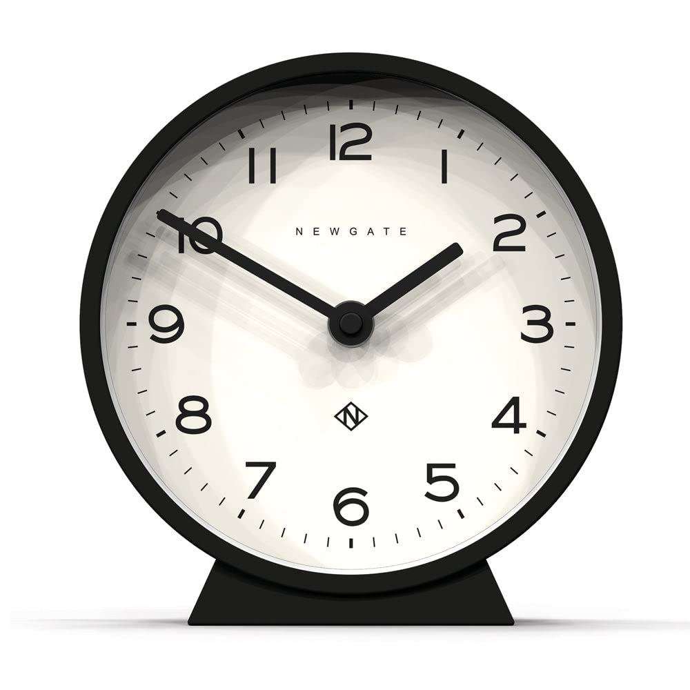 Newgate M Mantel Clock – Silent Sweep Non-Ticking Minimalist Desk Clock