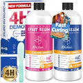 JDiction Fast Curing Epoxy Resin Kit | 64oz Crystal Clear 4H Demold