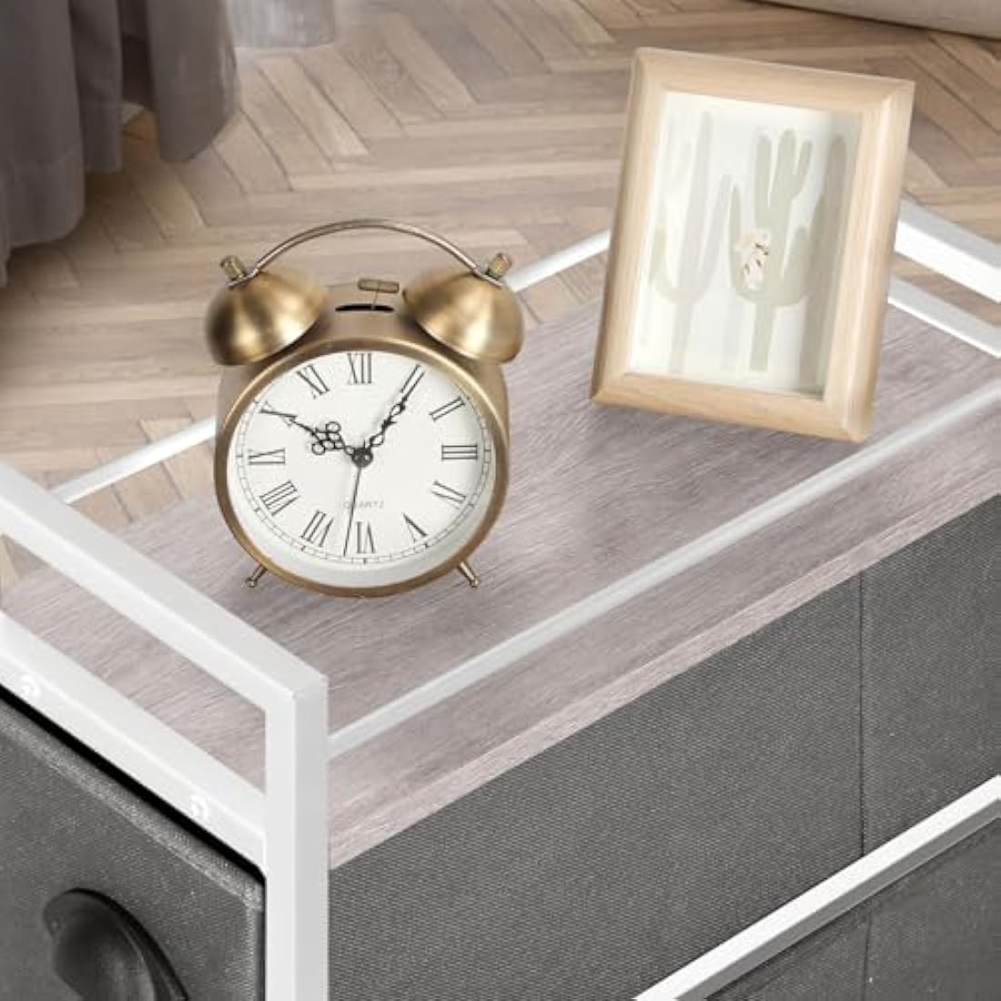 LIANTRAL Narrow Dresser | 4-Drawer Slim Vertical Storage Chest - Grey