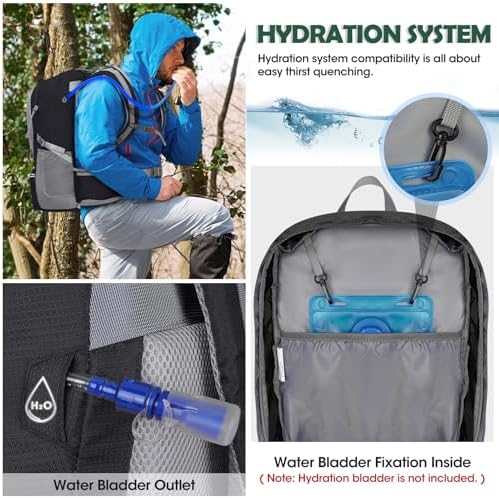 50L Hiking Backpack – Waterproof Camping Rucksack with Shoe Pocket