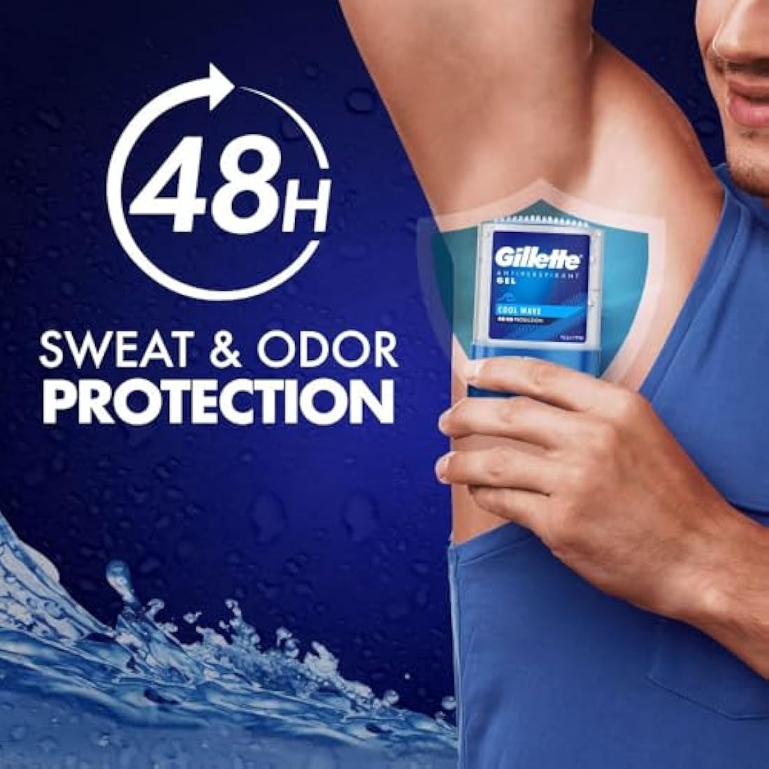 Gillette Cool Wave Clear Gel Antiperspirant Deodorant for Men – 70ml
