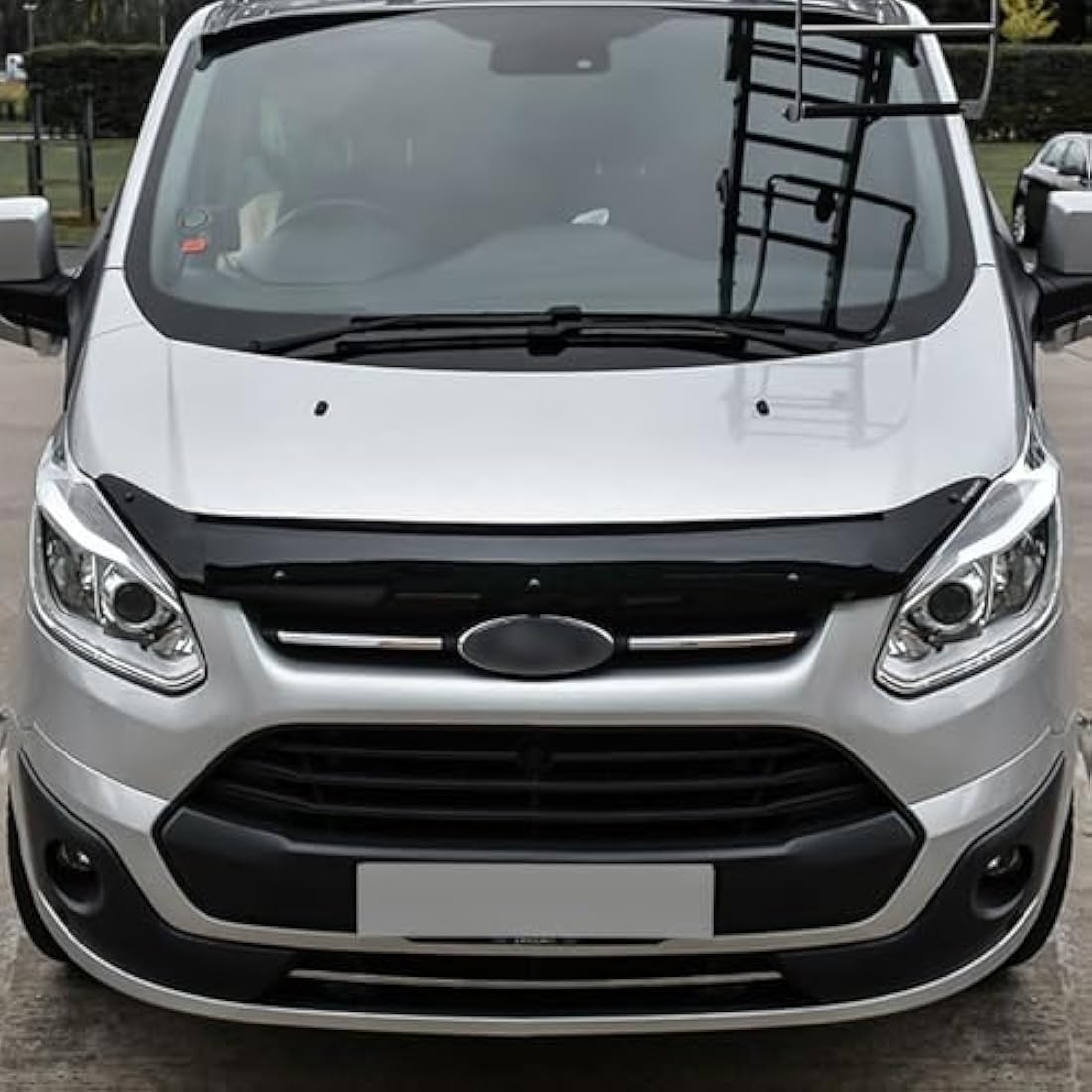 Black Bonnet Wind Deflector for Ford Transit Custom 2012-2018