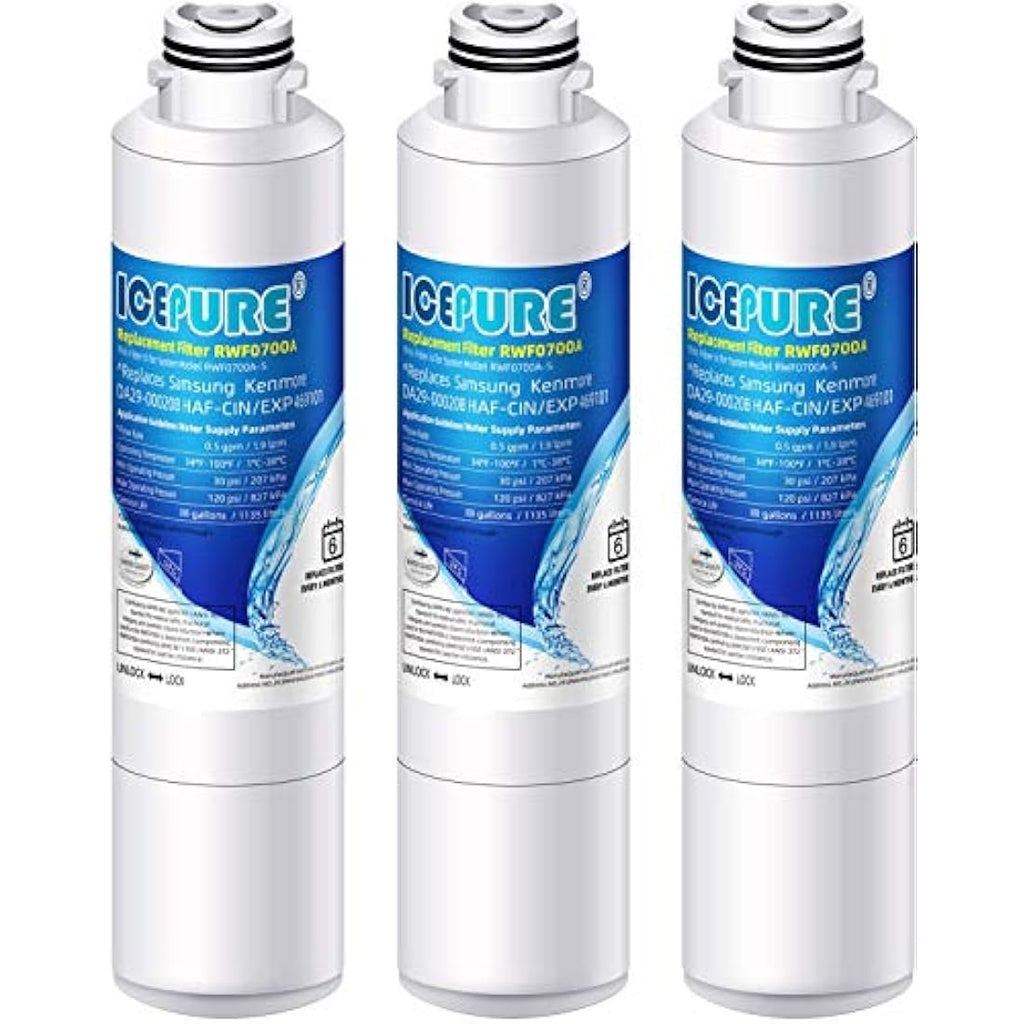 ICEPURE Refrigerator Water Filter for Samsung DA29-00020B HAF-CIN | 3 Pack