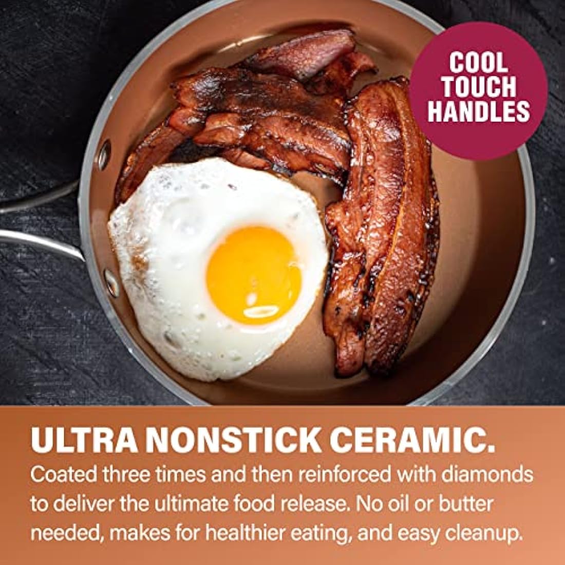 Gotham Steel Hammered Copper 20-Piece Nonstick Cookware and Bakeware Set