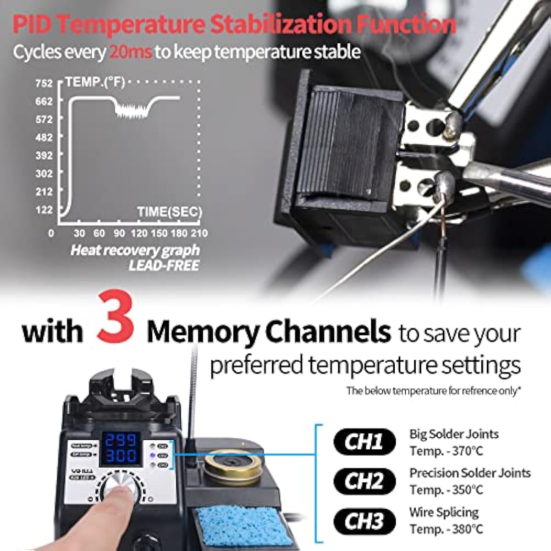 YIHUA 926LED-IV 110W Soldering Station Kit with 4 Helping Hands & LED