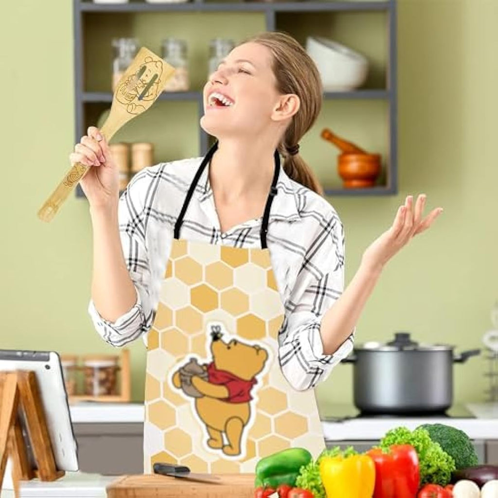 Bear Wooden Spoons for Cooking – 8-Piece Kitchen Utensils Set