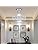 Bestier Modern Silver Crystal Semi-Flush Mount Chandelier – 34cm
