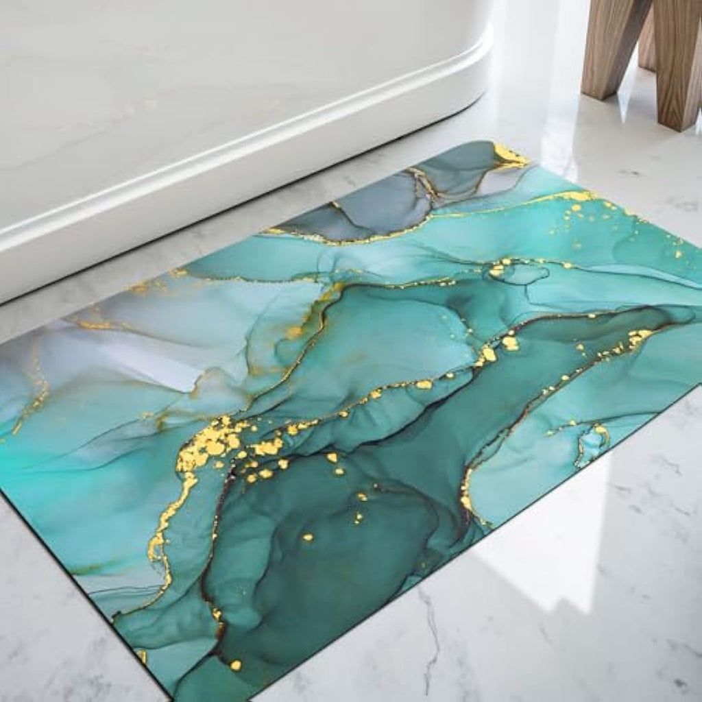 DEXI Non-Slip Bath Mat | Super Absorbent Thin Bathroom Rug, 40x60cm