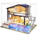 Spilay DIY Miniature Dollhouse Kit: 1:24 Wooden Model with Music Box