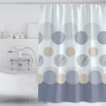Lkw Ogechi Waterproof Shower Curtain – Grey Big Dot Polyester, Weighted Hem