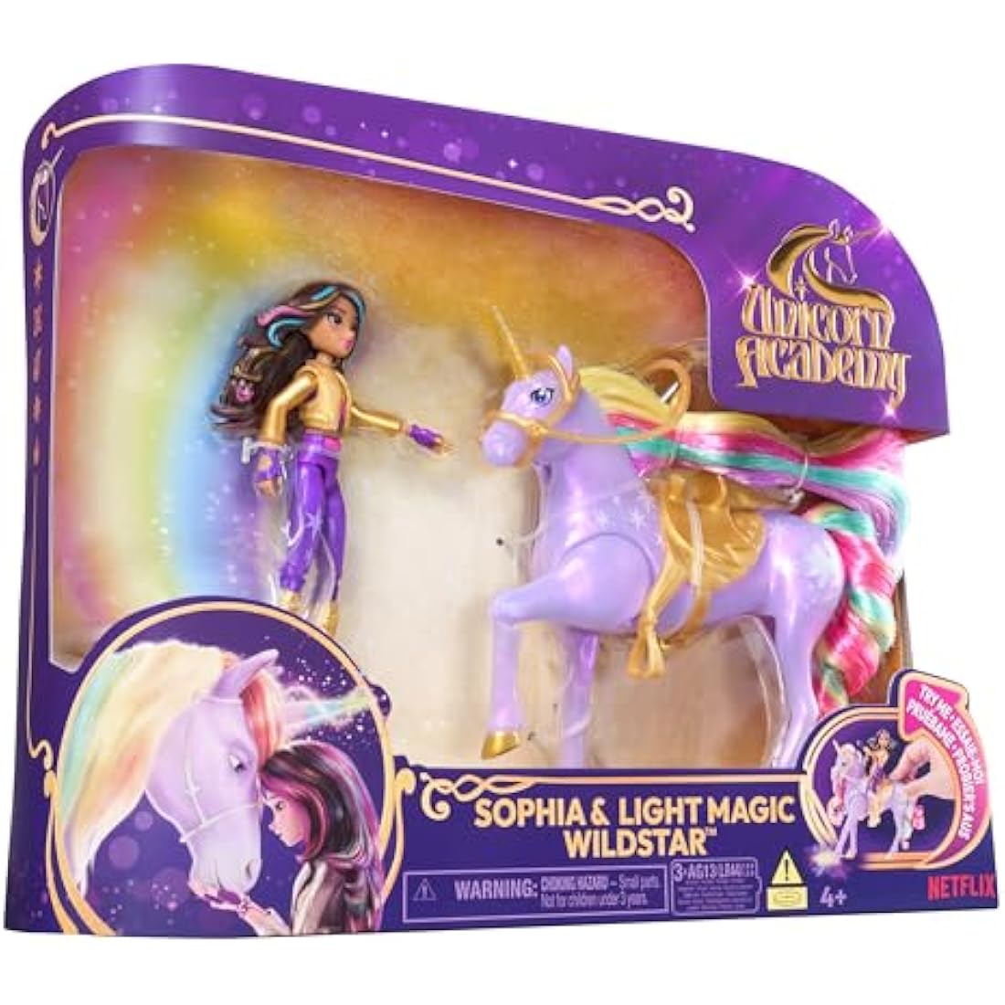 Unicorn Academy Sophia & Light Magic Wildstar Light-up Doll Set