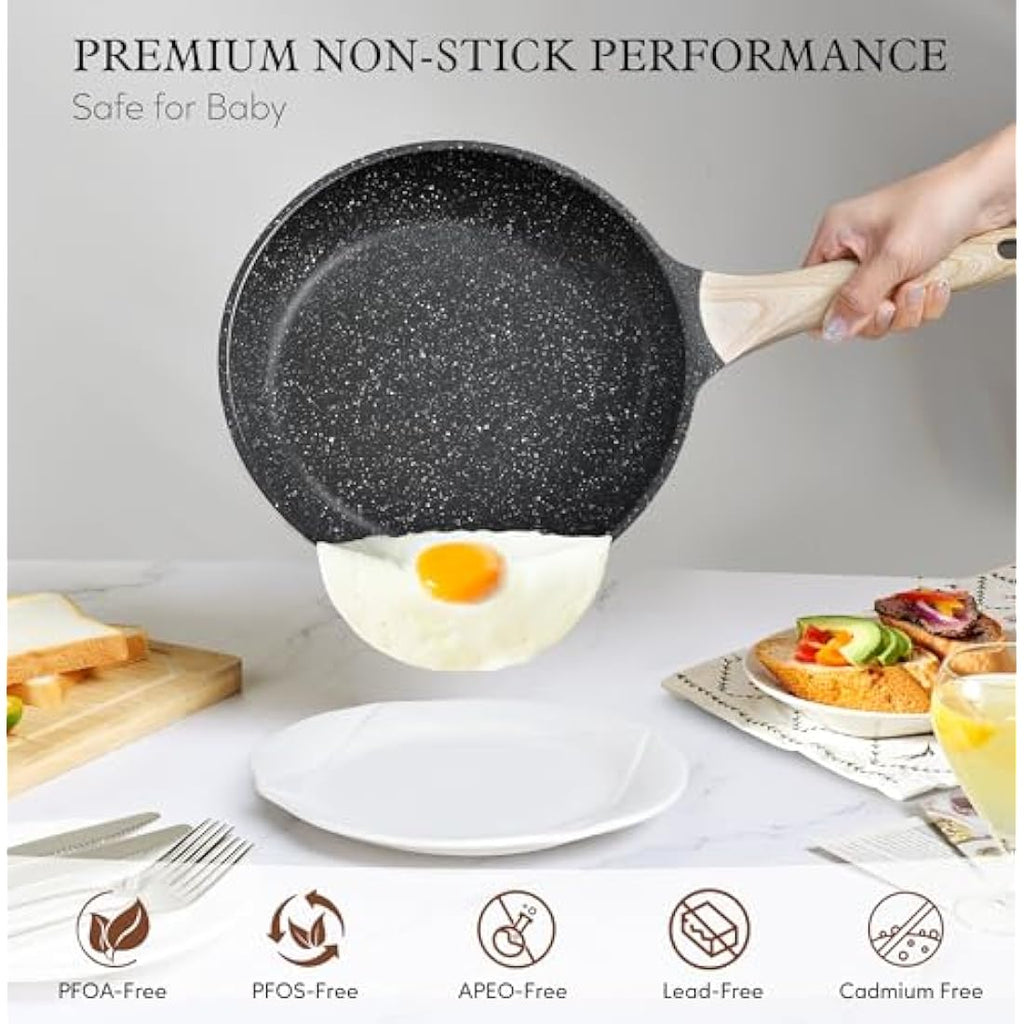 Terlulu 13-Piece Nonstick Granite Cookware Set – Induction Compatible