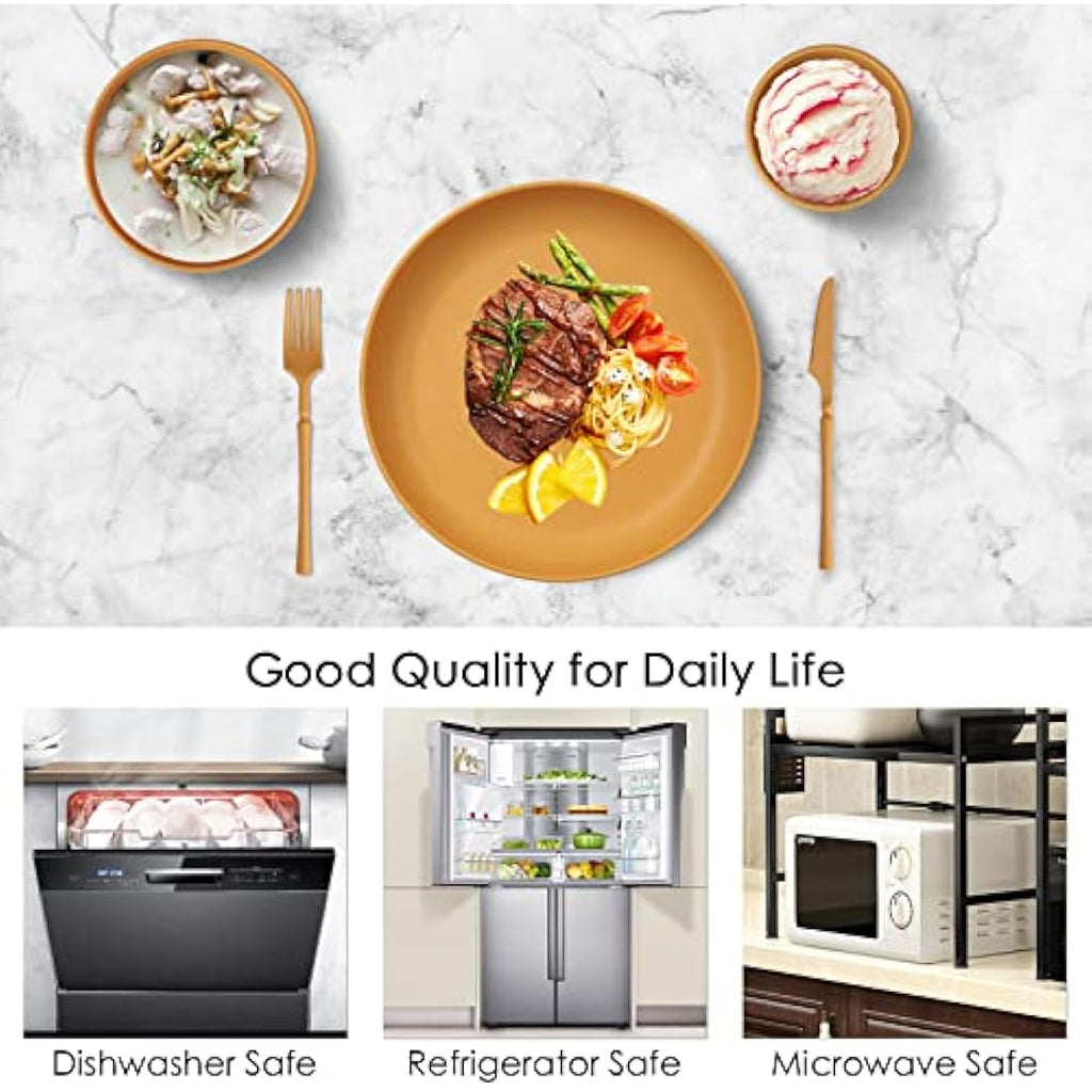 66-Piece Unbreakable Plastic Tableware Set for 6 People