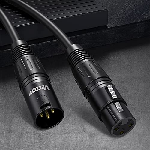 Veetop 20m XLR to XLR Cable | Balanced 3-Pin Male to Female Mic Lead