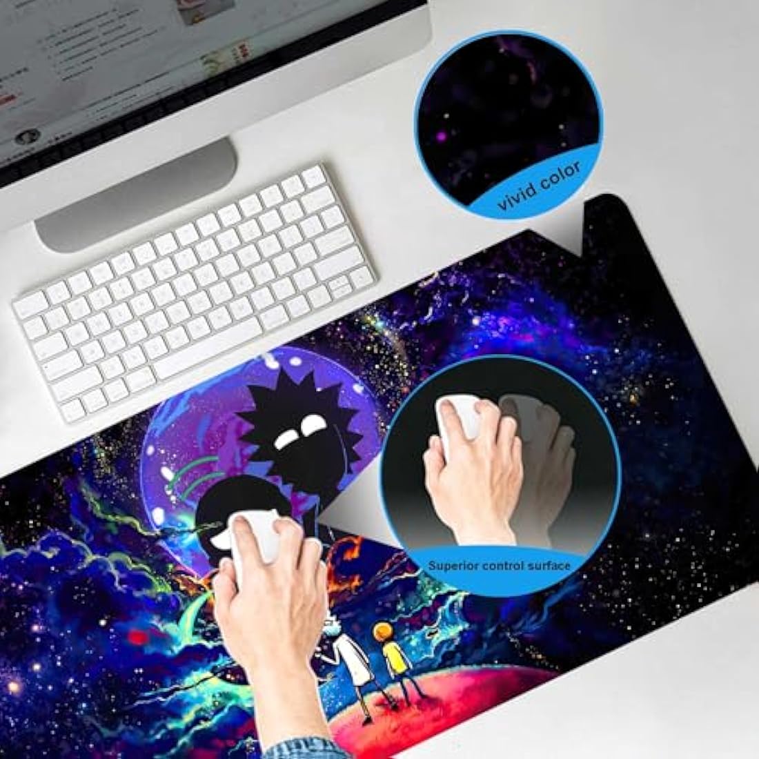 Jolof Store XXL Gaming Mouse Pad – Anime Night Sky Non-Slip Desk Mat