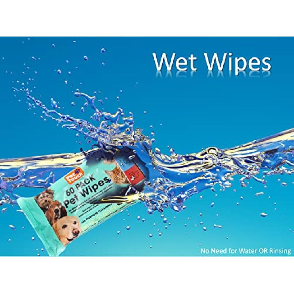 Dog Wipes – Alcohol-Free Pet Cleaning Wipes with Aloe, 60ct