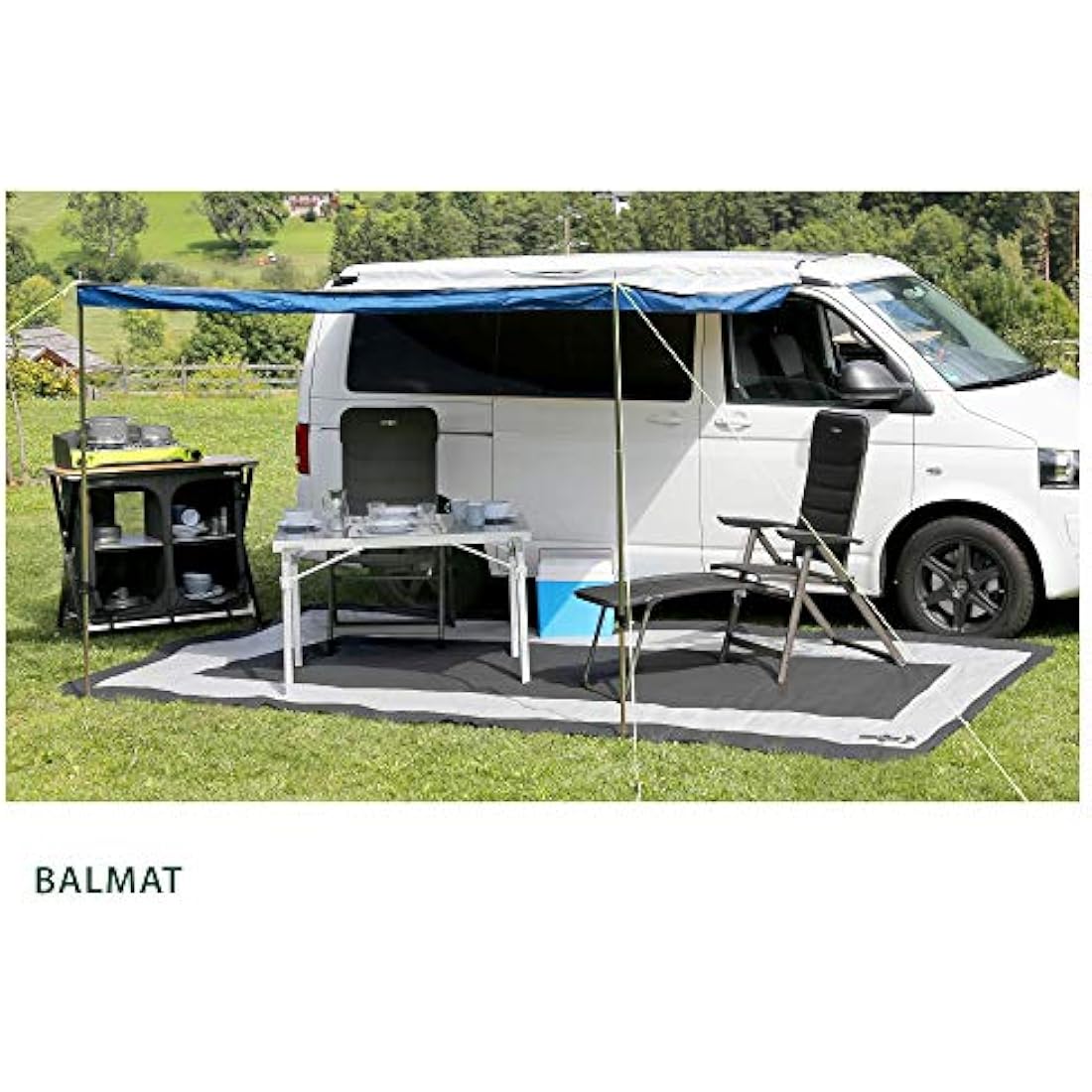 Brunner Balmat Premium Tent Carpet – Grey/White Camping Mat (2.5 x 5m)