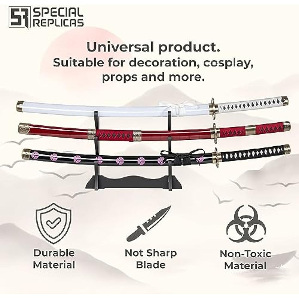 Roronoa Zoro Wooden Katana 3-Piece Set - Anime Cosplay