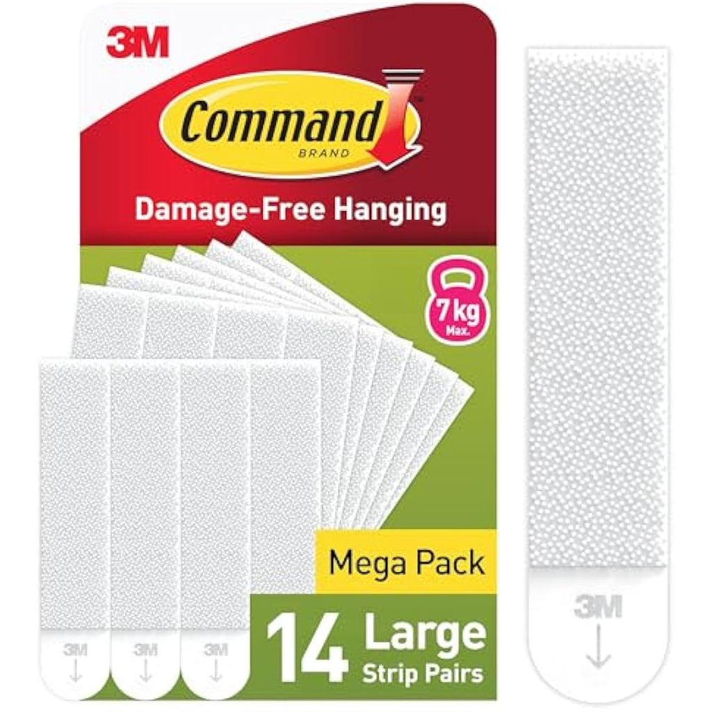 3M Command Large Picture Hanging Strips | Damage-Free | 14 Pairs
